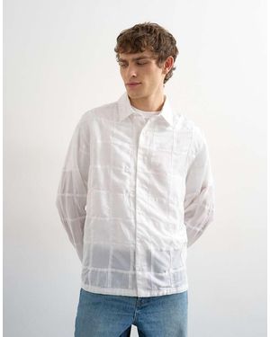 TOPMAN Oversized Overhemd Met Patchwork - Wit