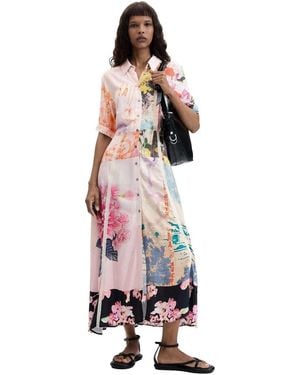 Desigual Printed Maxi Dress - Red