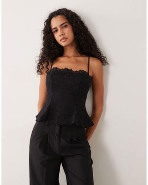 AFRM Ari Lace Structured Cami Top - Black