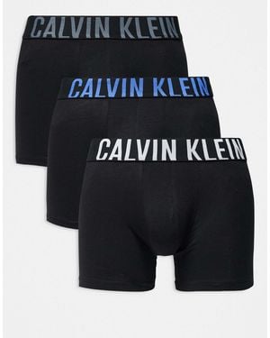 Calvin Klein Intense Power 3 Pack Cotton Boxer Briefs - Blue