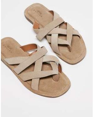 ASOS Sandales à brides en daim - taupe - Neutre