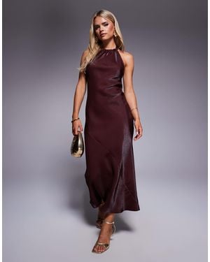 River Island Halterneck Maxi Dress - Purple