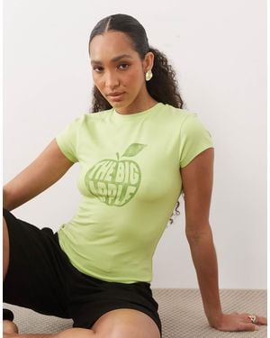 ASOS – knapp geschnittenes, kurzärmliges t-shirt - Grün