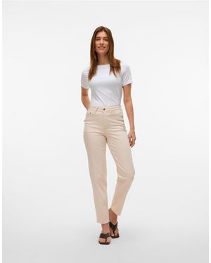 Vero Moda Vaqueros Mom De -Neutro - Blanco