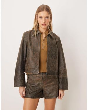 JJXX – lederjacke - Braun