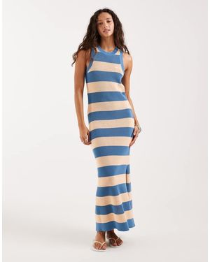 Lacoste Contrast Stripe Beach Dress - Blue