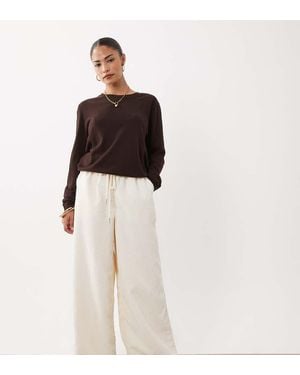 ASOS Asos Design Petite Broek Met Trekkoord - Meerkleurig