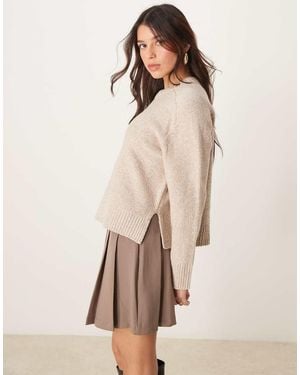 Abercrombie & Fitch Knitted Jumper - Natural