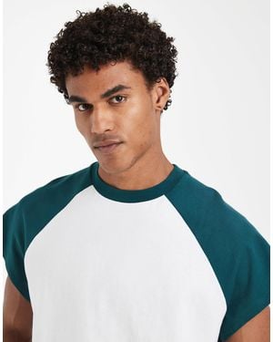 ASOS Boxy Oversized Raglan T-shirt With Cap Sleeve - Black