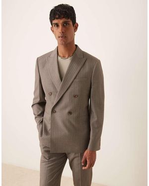ASOS Slim Suit Jacket - Brown