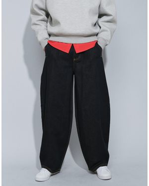Collusion X006 xl balloon-jeans mit bundfalten - Grau