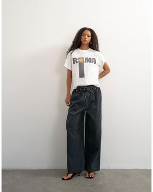 TOPSHOP Cord Wide Leg Pull On Pants - Multicolor