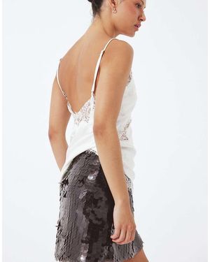 NA-KD Mini Skirt With Sequins - White