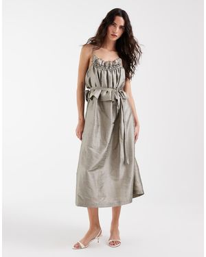 Muse Assembly Vestito Al Polpaccio - Grigio