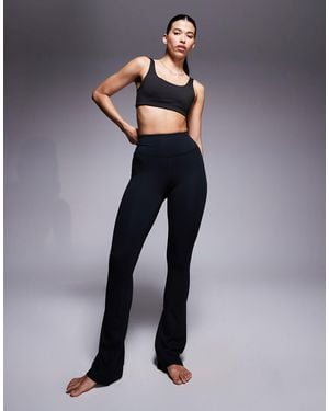 4505 Hourglass Icon Soft Touch High Waist Slim Kick Yoga Legging - Blue