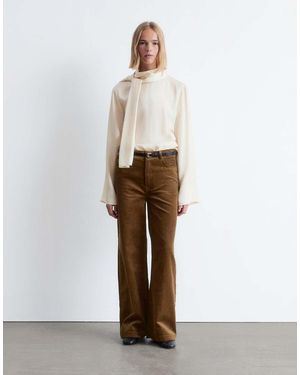 & Other Stories Cord Wide Leg Trousers With 5-pocket Detail - Brown