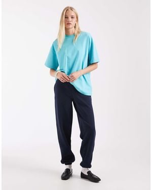 ASOS Cuffed Brushback sweatpants - Blue