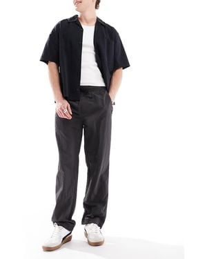 Brave Soul Tapered Nylon Trousers - Black