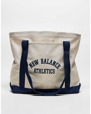 New Balance – athletics – tragetasche aus canvas mit akzenten - Blau