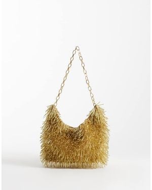 ASOS Bolso De Hombro Adornado Con Cuentas En - Metálico