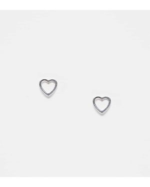 Kingsley Ryan Open Heart Earrings - Metallic
