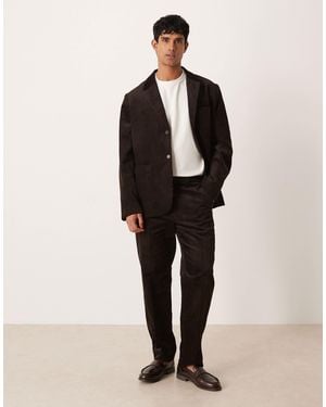 ARKET Co-ord Pure Cotton Cord Straight Leg Pants - Black