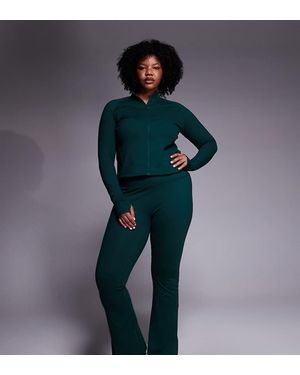 4505 Curve Icon High Waist Slim Kick Yoga legging - Green