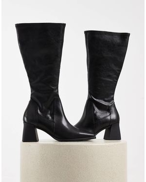Vagabond Shoemakers Shoemakers Hedda Leather Tall Stretch Knee Boots - Black