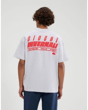 Ellesse Entriamo Short Sleeve Graphic T-Shirt - White