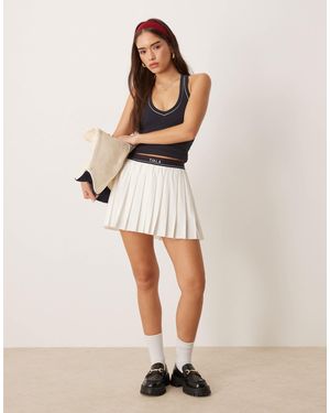 Tala Dayflex Logo Pleated Skort - Natural