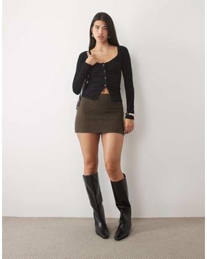 ASOS Mix & Match Geborstelde Korte Minirok - Meerkleurig