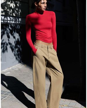 Pull&Bear Balloon-chinohose - Rot