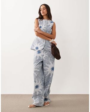 Never Fully Dressed Ellie Denim Twill Pants - Blue
