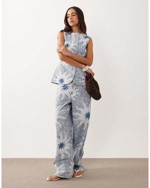 Never Fully Dressed Ellie baumwoll-twill-hose als kombiteil - Blau