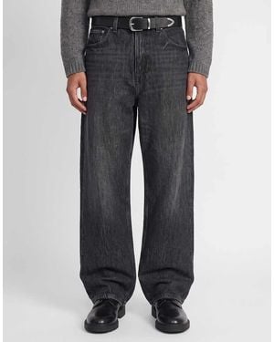 Jack & Jones Alex Jeans Baggy A Vita Alta - Grigio