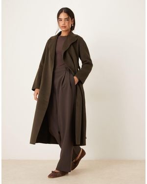 Mango Tailored Tie Waist Coat - Natural