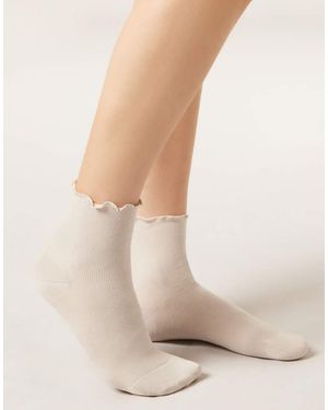 Calzedonia Ribbed Socks - Natural