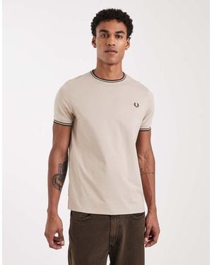Fred Perry Twin Tipped T-Shirt - Natural