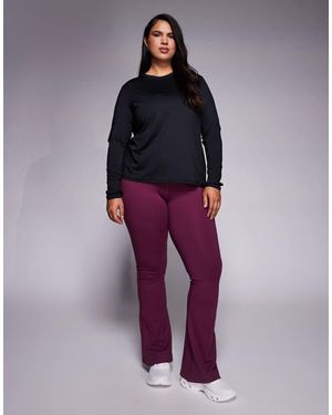 4505 Curve Icon High Waist Slim Kick Yoga leggings - Red