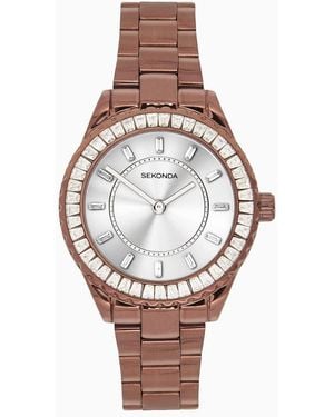 Sekonda Margot 34Mm Round Analogue Watch - White