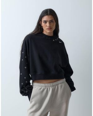 Nike Studio Cropped Sweatshirt - Black