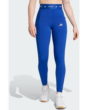 adidas Originals Leggings Techfit Stash Pocket Full-Length - Blu