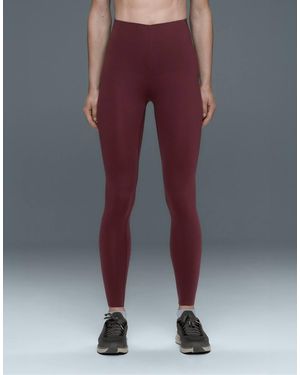 Oysho High-Rise Compressive Core-Control Ankle-Length Leggings - Red