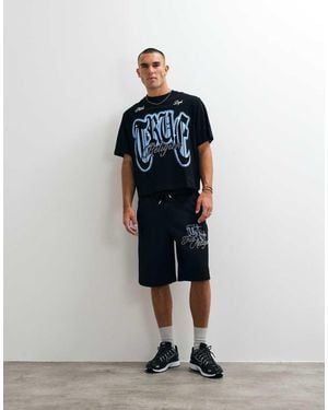 TRUE RELIGION True Relgion Xl Crystal Mikey Mesh Shorts Co-ord - Blue
