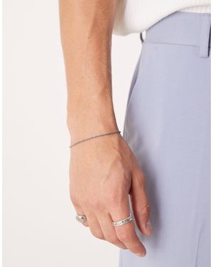 ASOS – farbenes kettenarmband aus sterling - Lila