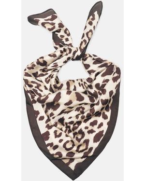 Pull&Bear Leopard Print Bandana - White