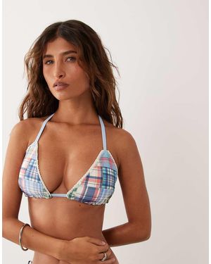 Abercrombie & Fitch Reversible Triangle Bikini Top Co-ord - Brown