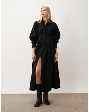 ASOS Vestito Camicia Lungo - Nero