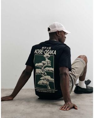 Only & Sons Relaxed Fit T-shirt With Kobe Back Print - Black