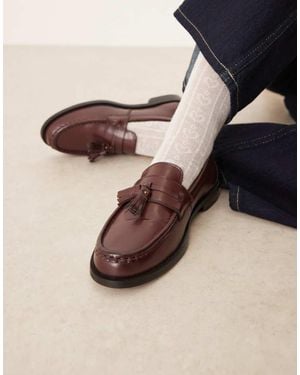 Walk London Mocasines Cereza Con Borlas Rhea De - Neutro